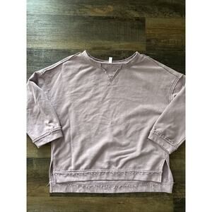 Trueblood Collection Sweatshirt Small Oversized Purple Raw Seams